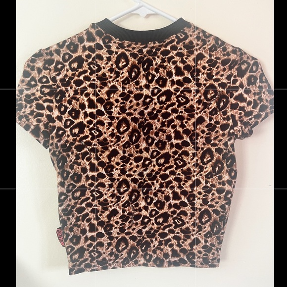 Authentic Versace Jeans Couture Leopard Crop Top - Picture 3 of 9
